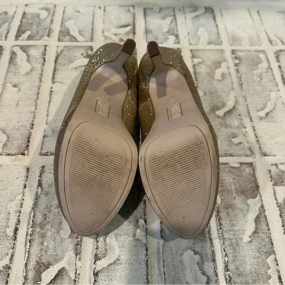 Brash Kosmic Women’s Gold Sparkle Platform High Heel Size 8.5 - Picture 7 of 8